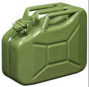 groene metalen 10 liter jerrycans