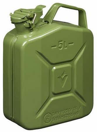 5 liter metalen jerrycan met snelsluiting